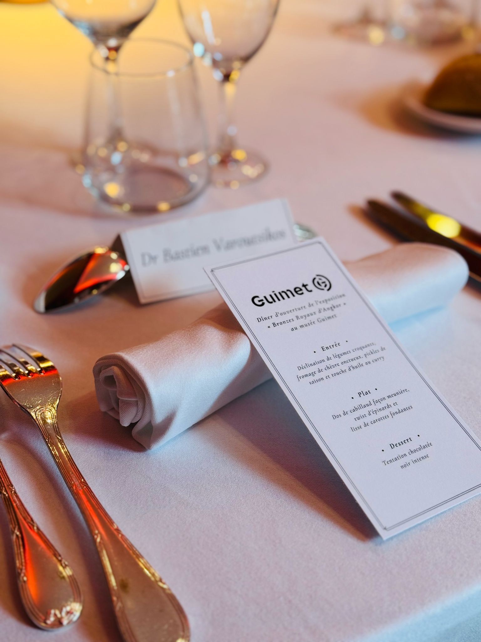 Menu signé LeCADET Réceptions